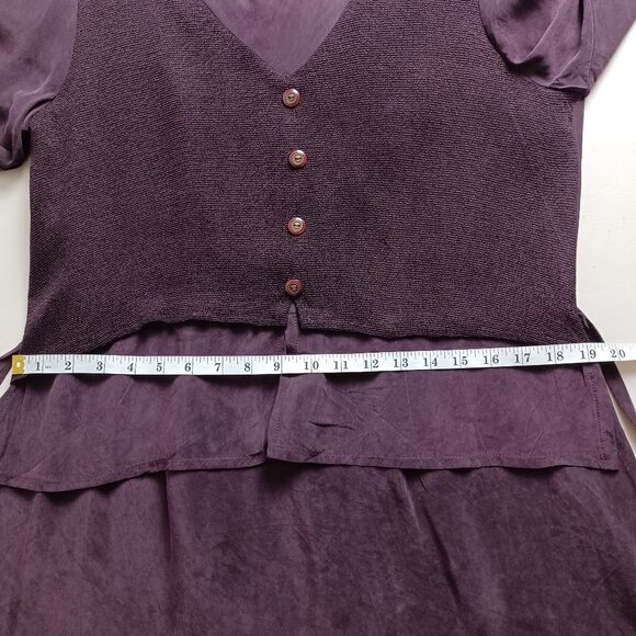 Lindor Burgundy Drape Neck Vintage Maxi Dress - Picture 10 of 16